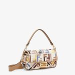 Baguette Canvas Bag With Multicolor FF Embroidery New - Image 2